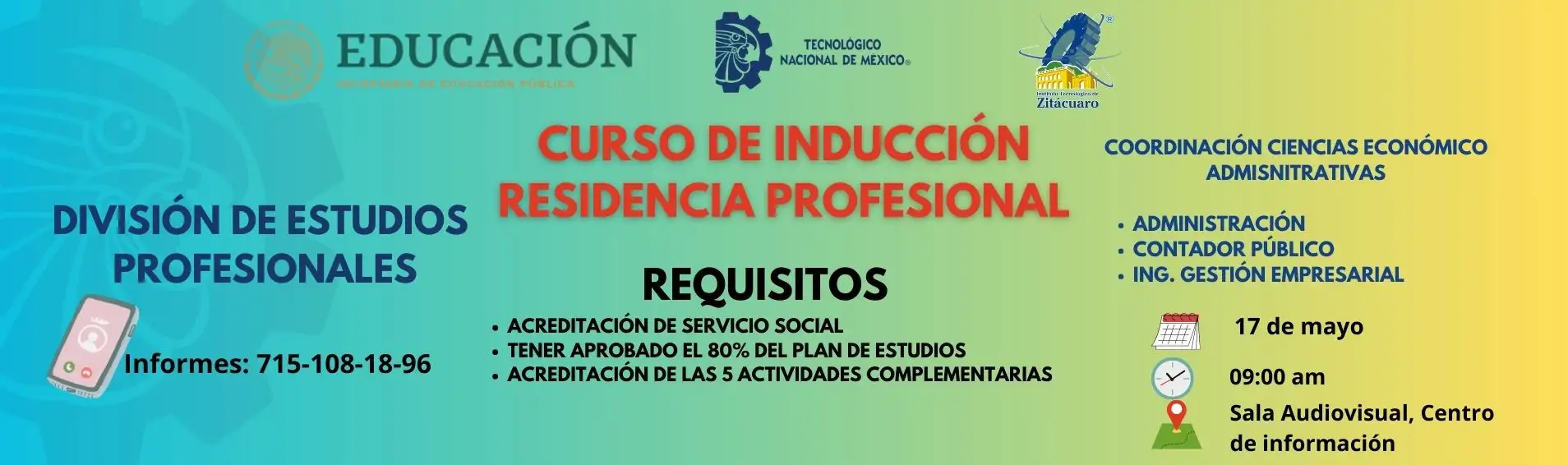 CURSO INDUCCIÓN RESIDENCIAS PROFESIONALES